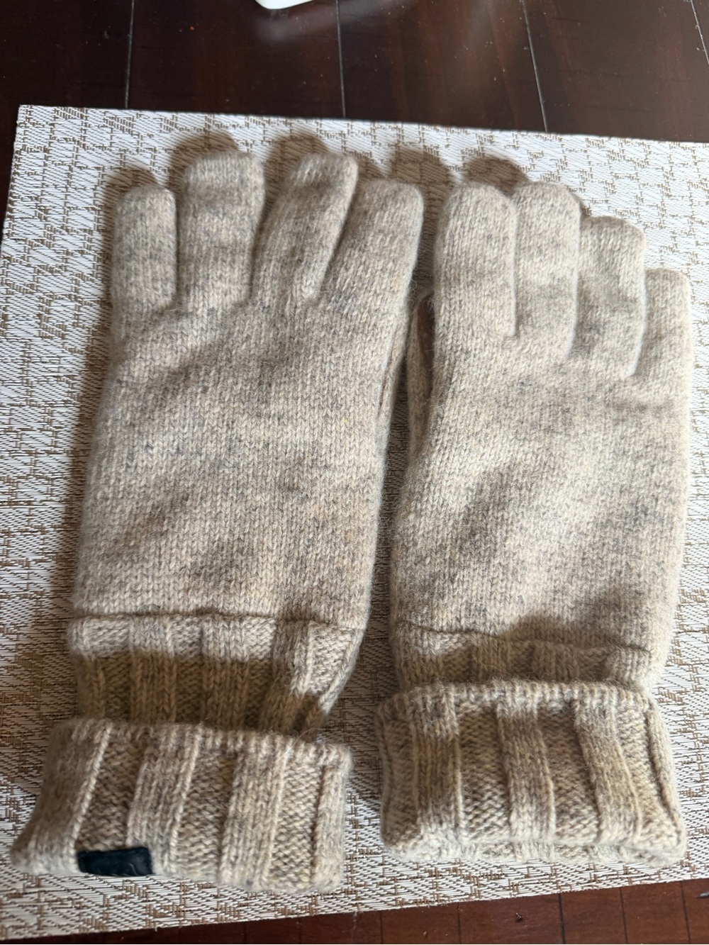 Aris 115 Mens vintage Wool & leather gloves one size